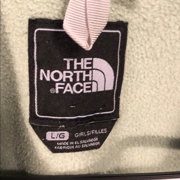 North Face Green and Grey Fleece Jacket - Picture 3 of 6